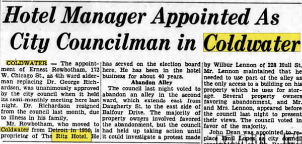 Ritz Hotel - Nov 1954 Manager Gets City Council Spot (newer photo)